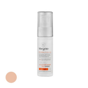 کرم ضد آفتاب رنگی مارگریت SPF50 مدل آنتی اکسیدان ‌مناسب برای پوست‌های نرمال و خشک حجم 50 میلی لیتر