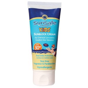 کرم ضد آفتاب کودکان سان سیف SPF30 مقدار ۵۰ گرم